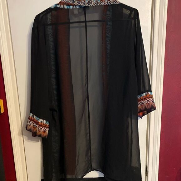 Bisou Bisou Michele Bohbot Women’s XL Sheer Cover Up/Shawl - Picture 2 of 6